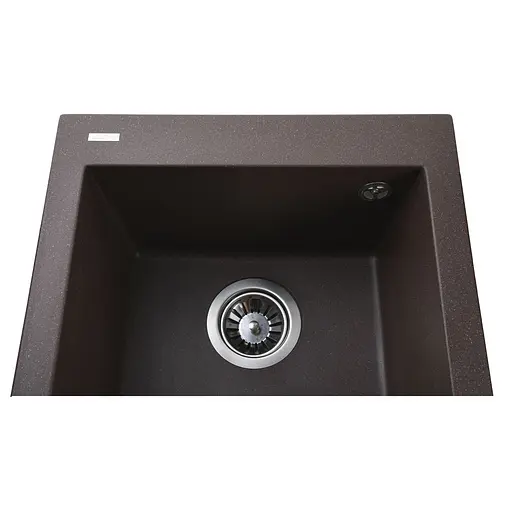 Гранитная мойка Globus Lux Lama коричневый 410x500 мм А0006, Коричневый - фото 4