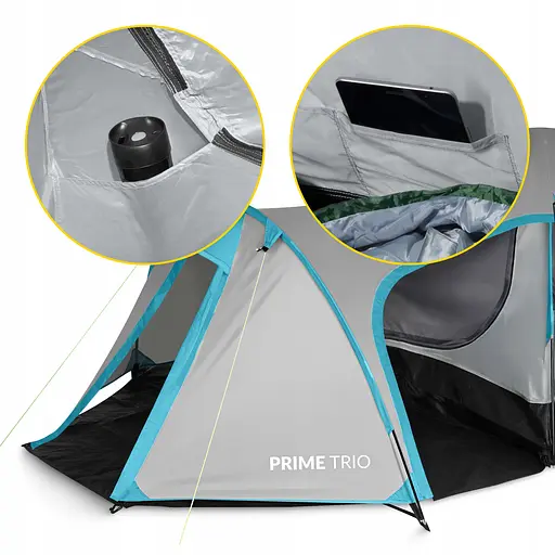 Намет туристичний Mountain Goat Prime Trio 3-місний Grey (P-5905973406581) - фото 3