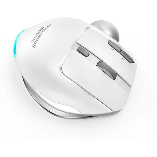Миша бездротова Zelotes F-33 з трекболом та акумулятором White - фото 3