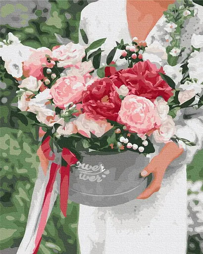 Картина по номерам на подрамнике Brushme Цветы в подарок