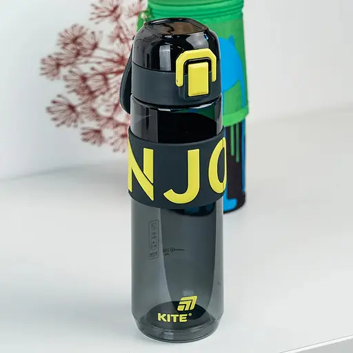 Пляшечка для води Kite Enjoy 680 мл чорно-жовта (K25-1233-1) - фото 5