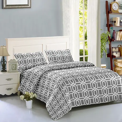 Комплект постільної білизни Полуторний 150х200 см Geometria Grey SOHO pbe0050868