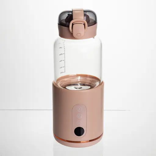 Пляшка з підігрівом для дитячого харчування та напоїв 300 мл з акумулятором підігрівач термос для дитячого харчування Рожевий Yiwu HW01P - фото 5