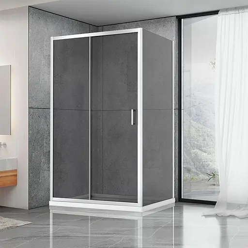 Душевая кабина Dusel A-515 120x80x190 тонированная, Хром, Универсальная, тонированная, хром, 120x80 - фото 1