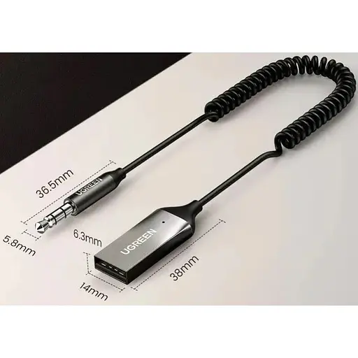 Адаптер Ugreen CM309 Bluetooth Car Receiver Блютуз ресивер с микрофоном для автомобиля - фото 8