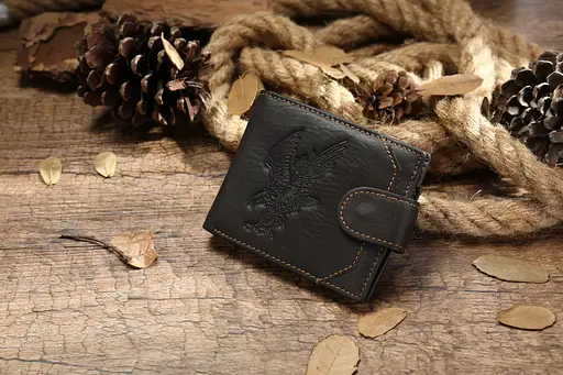 Мужской кожаный кошелек Vintage 9.5х11х2 см acs0014984 - фото 4