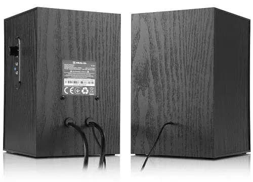 Колонки 2.0 REAL-EL S-235 Black, 2 x 9 Вт, МДФ, живлення від 220V, керування збоку - фото 5