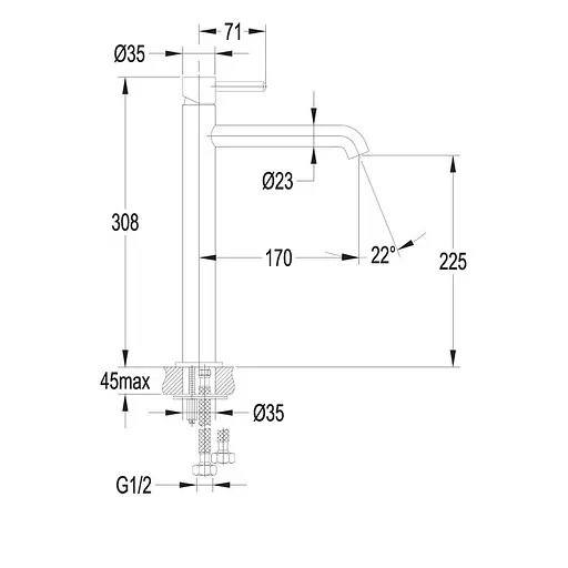 Змішувач для раковини Omnires Y black (Y1212BL) - фото 2