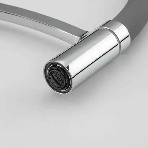 Смеситель для кухни Frap F4552 с гибким изливом серый/хром - фото 4