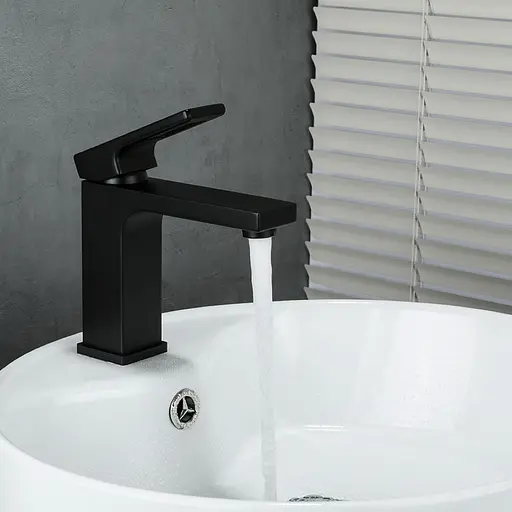 G1017-6 Змішувач для умивальника чорний Gappo 1/8 Чорний матовий - фото 2