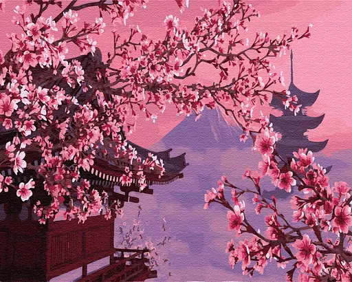 Картина за номерами. Brushme "Сакура в Японії" GX4748, 40х50 см