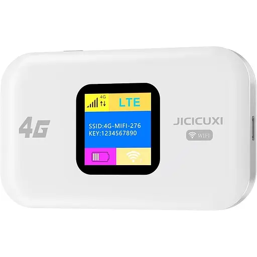JICICUXI Портативный Wi-Fi для путешествий, маршрутизатор 4G MiFi со слотом для SIM-карт, скорость 150 Мбит/с, аккумулятор 2100 мА