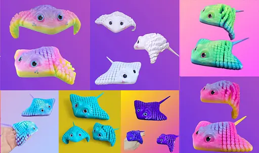 3D Іграшка Скат, 17 см, рухливий - фото 2