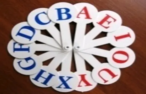 Віяло Англійські літери, 2 шт. в упаковці