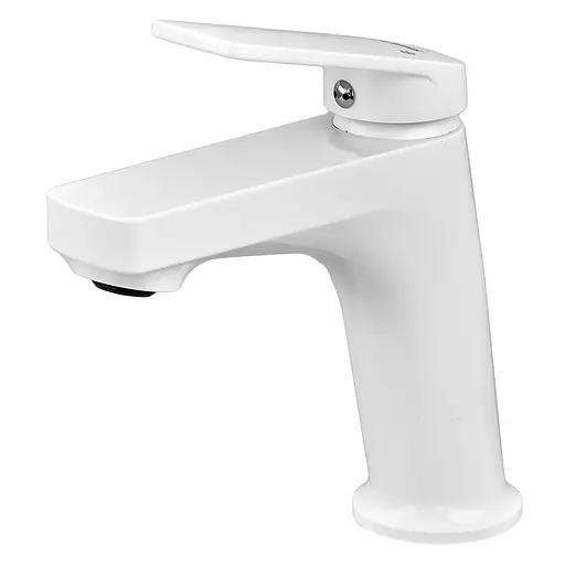 Змішувач для умивальника Plamix Lucas-001 SET white з підведенням PM0706 Білий - фото 1