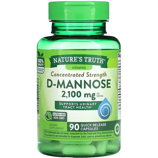 D-манноза Nature's Truth D-Mannose концентрована сила 2100 мг 90 капсул швидкого вивільнення