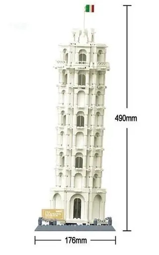 Конструктор Архитектура Wange 3D Пизанская Башня Tower of Pisa 5214 для детей и взрослых 1390 деталей - фото 4