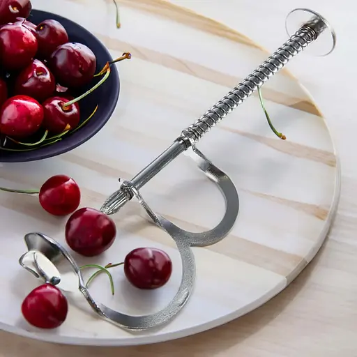 Прибор для удаления косточек из вишни отделитель косточковыдавливатель из нержавеющей стали, Kitchen Master Серый 83063 - фото 7