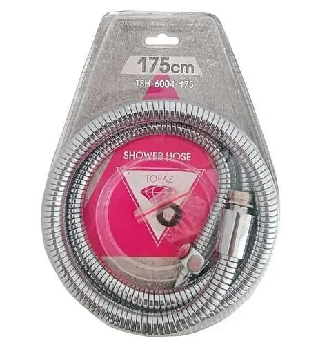 Шланг для душу Topaz TSH-6004 175см, Хром - фото 1