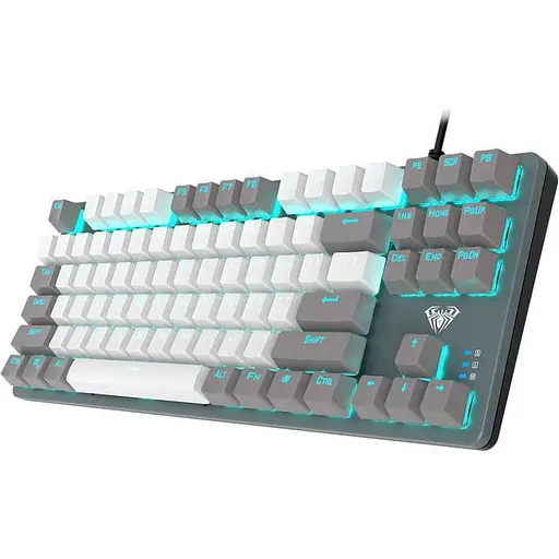 Клавіатура Aula F3287 Grey/White keycap KRGD blue EN/UA (6948391240954) - фото 2