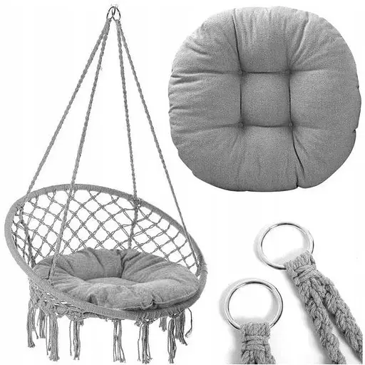 Підвісне крісло гойдалка + подушка Boho Style Heckermann - фото 1