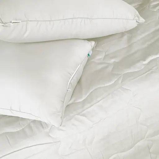 Летний постельный комплект MirSon Line Satin Premium Moko White Eco-Soft Семейный (2200010975666) - фото 2