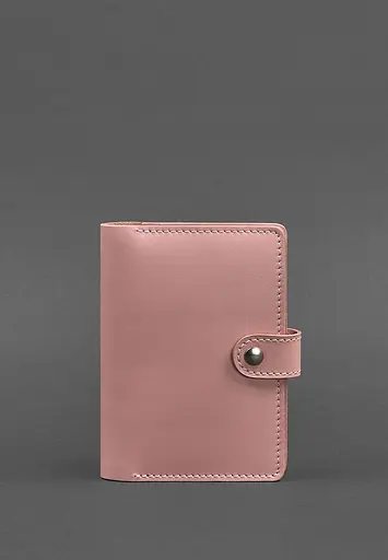 Кожаная обложка для паспорта 3.0 розовая - фото 2