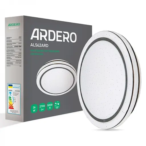 Светильник светодиодный Ardero AL562ARD накладной 36W 5000K (80177) - фото 2