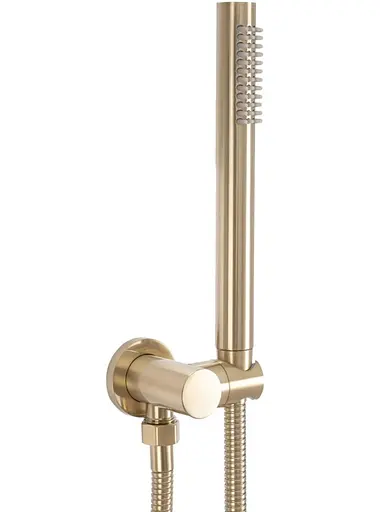 Душова система Rea Lungo brushed gold з термостатом + BOX прихованого монтажу REA-P8551, Золотий - фото 4