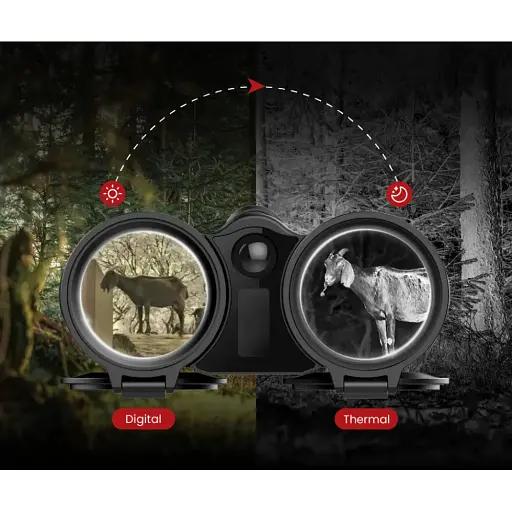 Бинокль Тепло/Цифра GUIDE TN650M 2.0 с дальномером 1500 м - фото 6