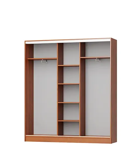 Шафа-купе тридверна MebelStar Стандарт AL 2ДСП/Дзеркало 230x45x210 см Кашемір (MBS-2931) - фото 2