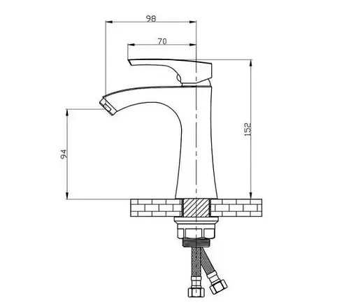 Змішувач для раковини WEZER FAB1 - фото 2