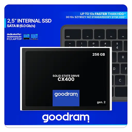 Накопичувач SSD 256GB Goodram CX400 Gen.2 2.5 SATAIII 3D TLC (SSDPR-CX400-256-G2) - фото 3