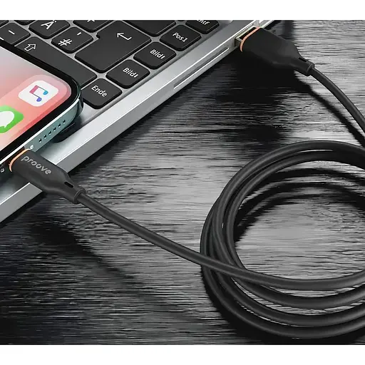 Кабель Proove Jelly Silicone USB-C to Lightning 27W 1m Black (CCJS27002101) [130738] - фото 5