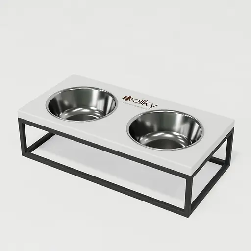 Hollky Base M — миски на підставці для середніх собак та великих котів (2 × 0,95 л) - фото 2
