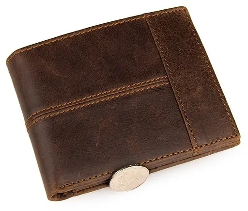 Мужской кожаный кошелек Vintage 12x9.5 см acs0015367 - фото 4