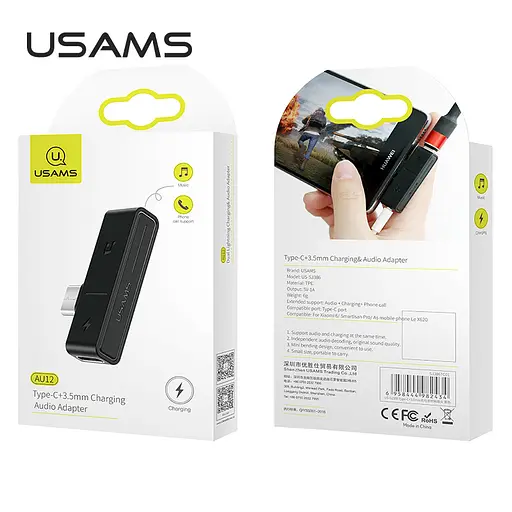 Конвертер Usams Type-C+3.5 мм Charging Audio Adapter US-SJ386 AU12 1A - фото 3