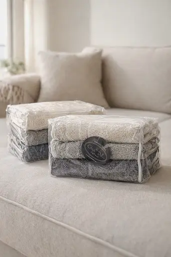 Набір турецьких рушників для ванної 50x90 см 3 шт TC303376184 - фото 2