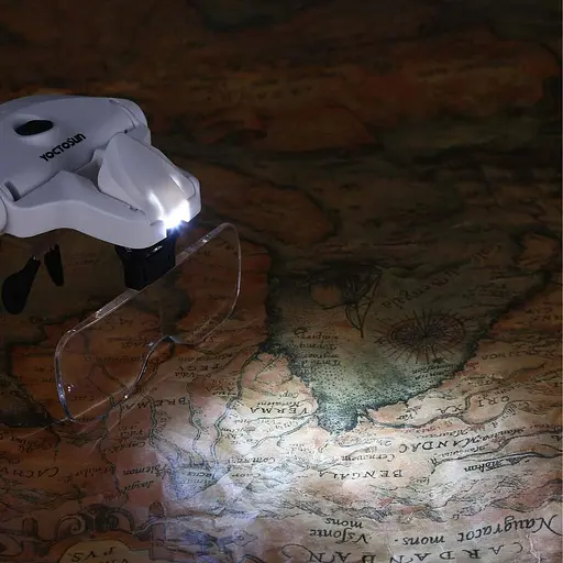 Світлодіодна лупа YOCTOSUN, збільшувальні окуляри з оголов'ям Hands Free і 2 світлодіодами - фото 3