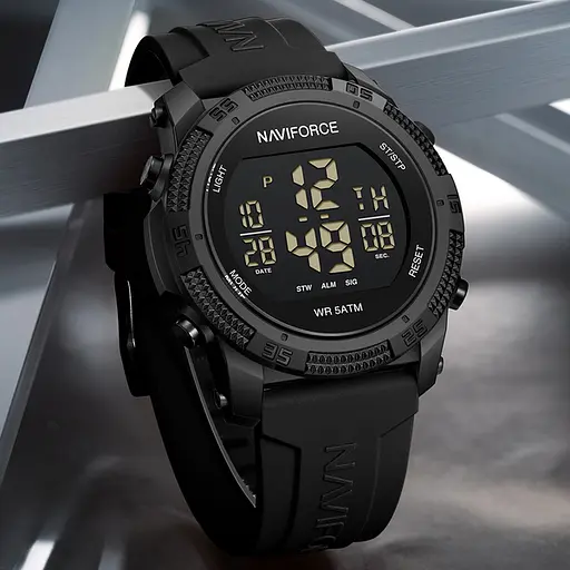 Наручний годинник чоловічий Naviforce Europe Black Чорний (3153) - фото 8