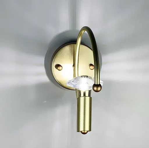 Декоративне бра з кришталевою лампочкою Line F колір корпусу золотий - фото 5