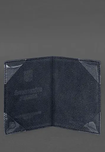 Кожаная обложка для военного билета (под военно-учетный документ) 7.4 А5 синий - фото 3