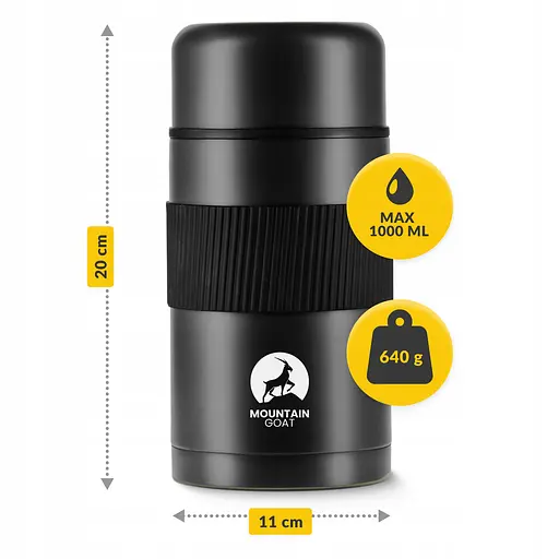 Термос для еды Mountain Goat 1 л Black (P-5907739315793) - фото 8