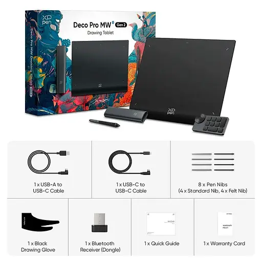 Графічний планшет XP-Pen Deco Pro LW 2nd Gen Black [104171] - фото 9