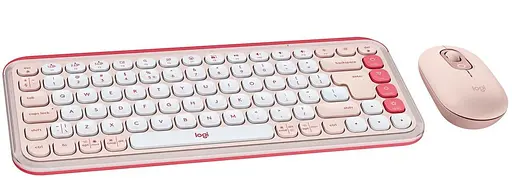 Комплект (клавиатура и мышь) Logitech Pop Icon Combo (920-013142) Rose - фото 1