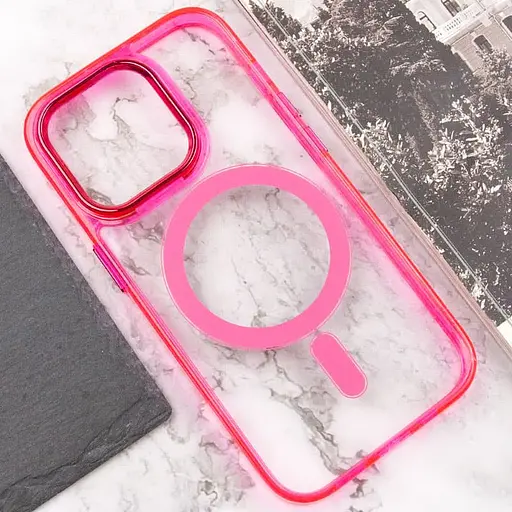 Чохол Epik TPU Iris with MagSafe для Apple iPhone 13 Pro 6.1 Малиновий - фото 5