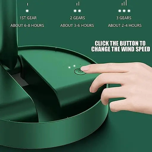 Портативный настольный вентилятор BESTOTTAM USB со встроенной батареей 1800 мАч - фото 2