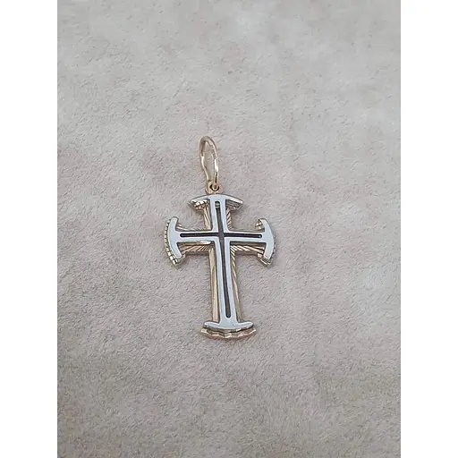 Золотий хрестик Харківська ювелірна фабрика з алмазною гранню. 11563-АЛМ - фото 2