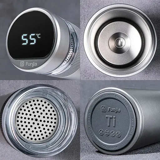 Заварювальний термос із титану Fun Home Funjia Titanium Smart Cup 520 мл (FJ-TA003) - фото 8