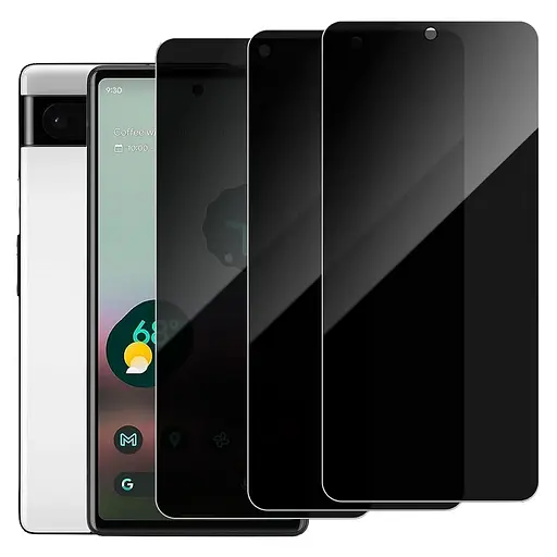 Защитное стекло DK для Google Pixel 6 Pro 3D Антишпион Full Glue 020463 black 3 шт. - фото 2